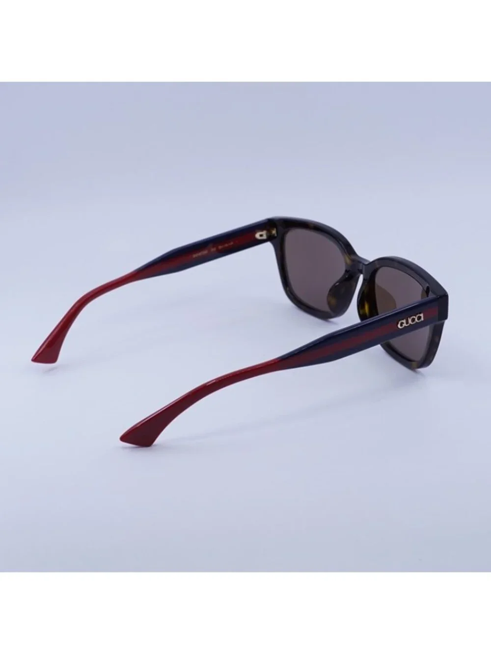 Gucci GG1872SK 002 Sunglasses Dark Havana/Blue/Red Square Frames